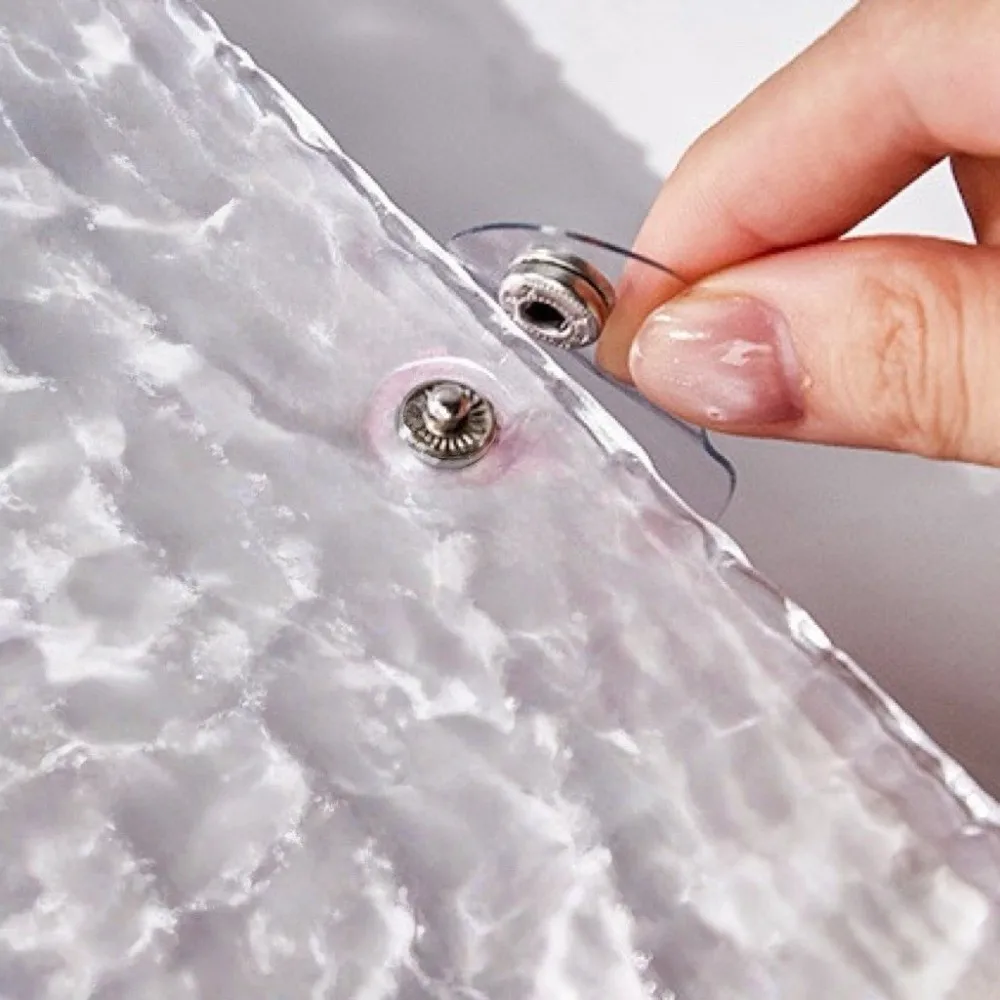 Libro per risparmiare denaro con ondulazioni d'acqua in acrilico in stile coreano, sfida per risparmiare denaro impermeabile di grande capacità, riutilizzabile trasparente