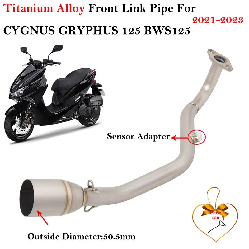 

For Yamaha CYGNUS 125CC GRYPHUS 125 BWS125 Motorcycle Exhaust Escape Systems Titanium Alloy Front Link Pipe Connect 51mm Muffler