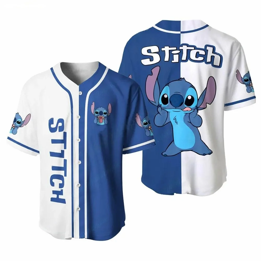 New 2024 Summer Stitch Baseball Jersey Kids Boys Girls Women Men Button Up Shirt