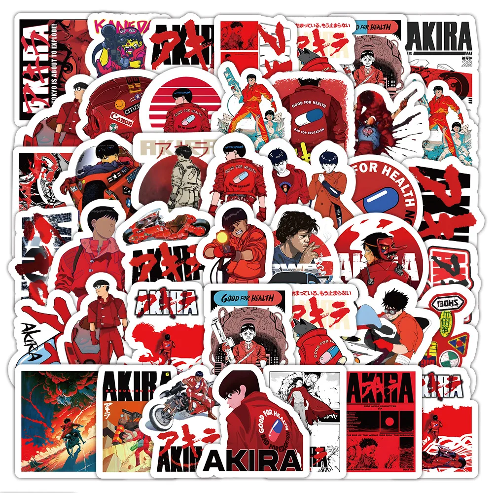 10/30/53PCS Akira Sticker Cartoon Graffiti Decoratie Telefoonhoesje Gitaar Laptop Plakboek Skateboard Kast Waterdichte sticker Speelgoed