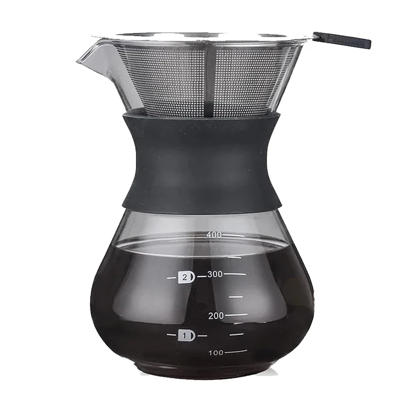 Pour Over Coffee Brewer with Stainless Steel Coffee Filter, Dripper Coffee Maker Pour Over with Thermal Insulating