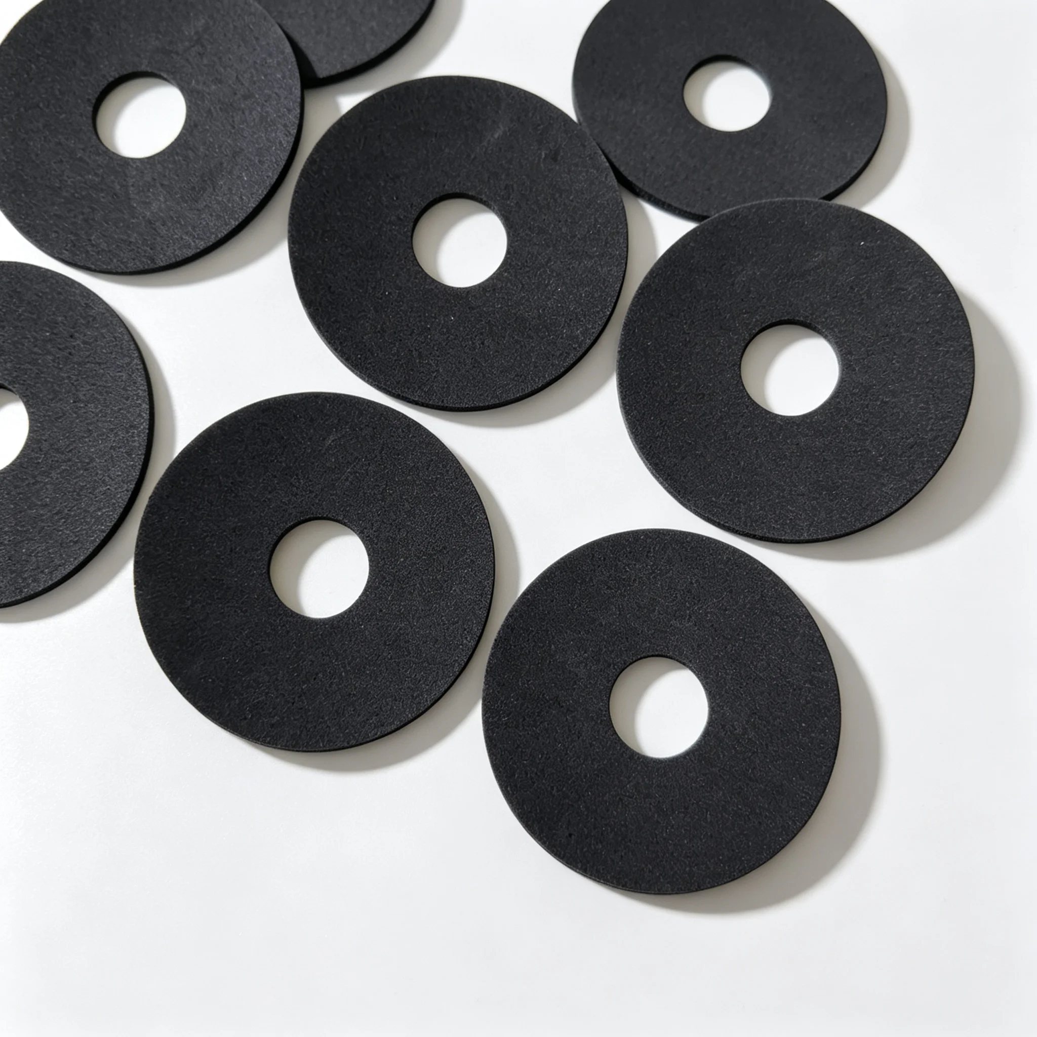 Black round EVA foam rubber gasket shock-absorbing seal anti-aging and corrosion-resistant industrial rubber EVA die-cut gasket