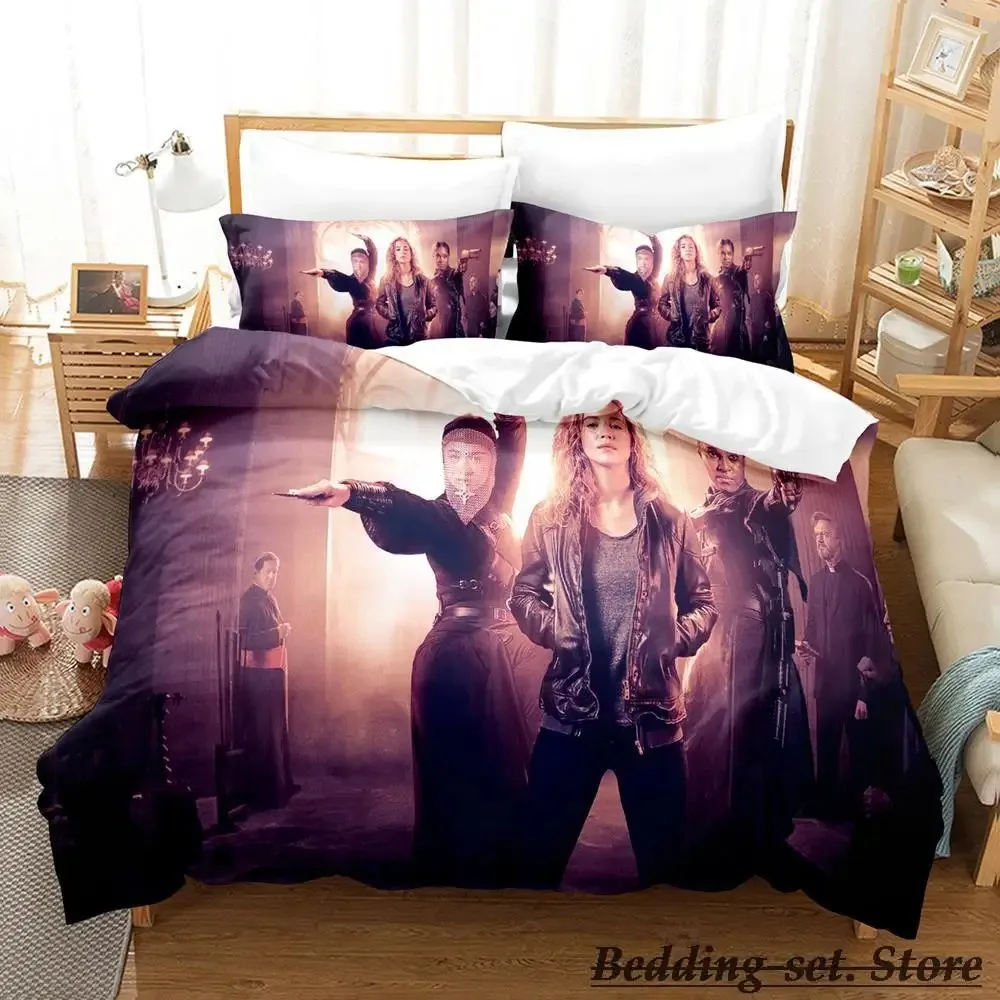 2023 Warrior Nun Bedding Set Single Twin Full Queen King Size Bed Set Adult Kid Bedroom Duvetcover Sets Anime parure de lit Bed