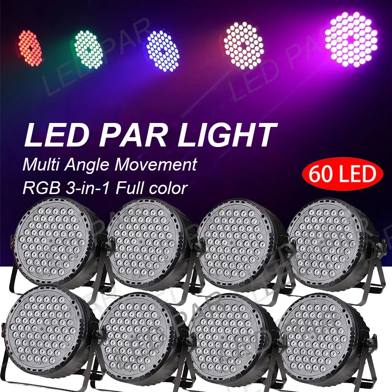 3 w 1 LED Par Light 60x3W RGB Full Color dla Dance Studio Club Disco Show Lighting DMX512 Control Stage Flat Light party lights