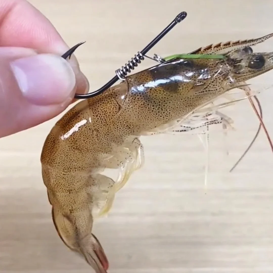 20/5 pièces leurres pêche crevettes hameçons appât