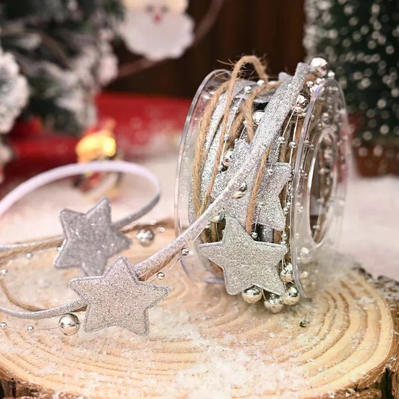 5 متر عيد الميلاد ستار حبة الشريط DIY بها بنفسك غرفة المنزل شجرة عيد الميلاد الديكور كعكة هدية التعبئة ديكور الشريط الحلي 2026 السنة الجديدة نافيداد