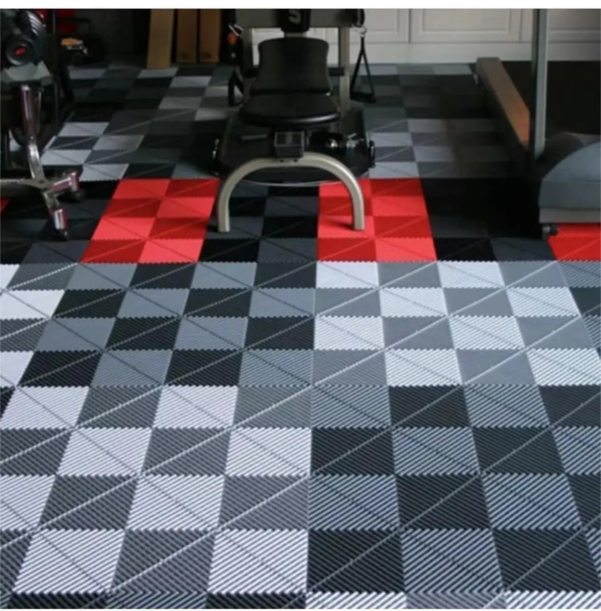 PVC Plastic Interlocking Garage Tiles Flooring, Cheap, High Strength, Car Wash Room, Splicing Floor Mat, Pp Plastic