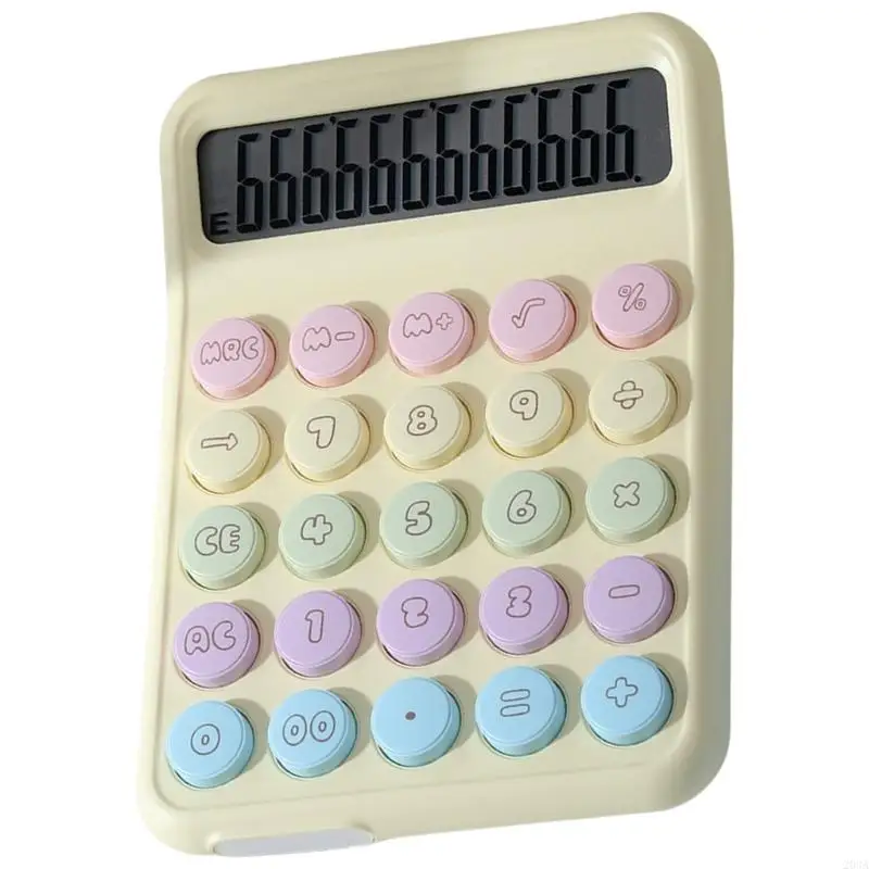 آلة حاسبة لوحة مفاتيح ميكانيكية واضحة شاشة LCD شاشات الحاسبة الطالب القرطاسية 203A