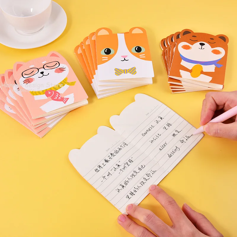 Mini Cute Kawaii Journal Diary Notebook Lined Paper Notepad Kids Stationery School Office Supply Gift Freebie Black Cat Panda