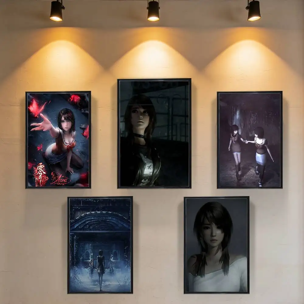 

Crimson Butterfly Fatal Frame Poster Trendy Wall Art For Coffee Office Bar Decoration Best Gift Good Sticker Printed On PP Paper