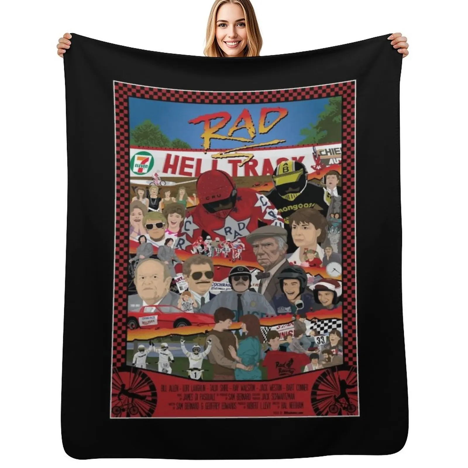 

RAD Poster - BMX Tribute - Full Color - All Cast Throw Blanket Luxury Giant Sofa Baby Polar Blankets