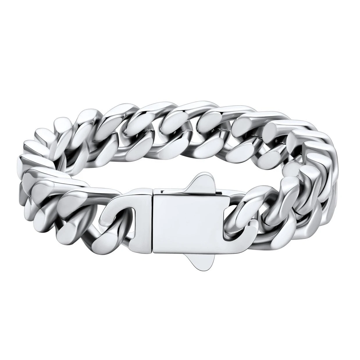 

U7 Cuban Link Bracelet for Men Stainless Steel Wrist Bracelets for Man Woman 5/7/9/12mm Width,7.5/8.3/9 Inch Length Jewelry Gift