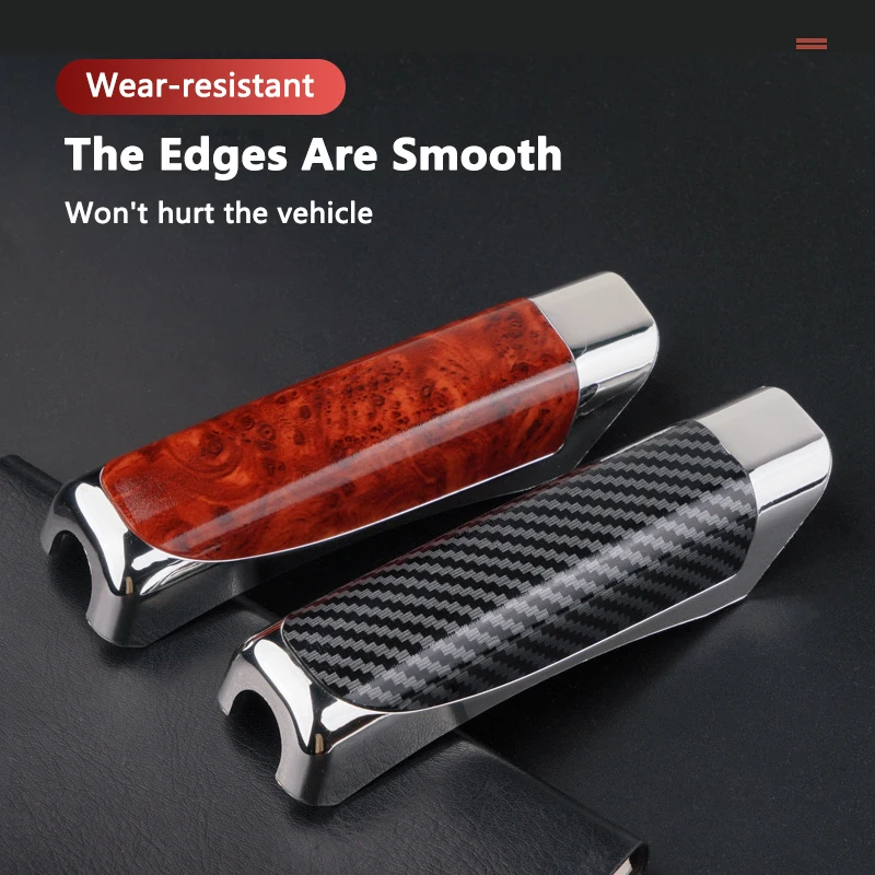 1pcs Carbon Fiber Texture Car Gear Handbrake Cover For Smart Eq Fortwo Forfour 453 451 452 450 454 Styling Interior Accessories