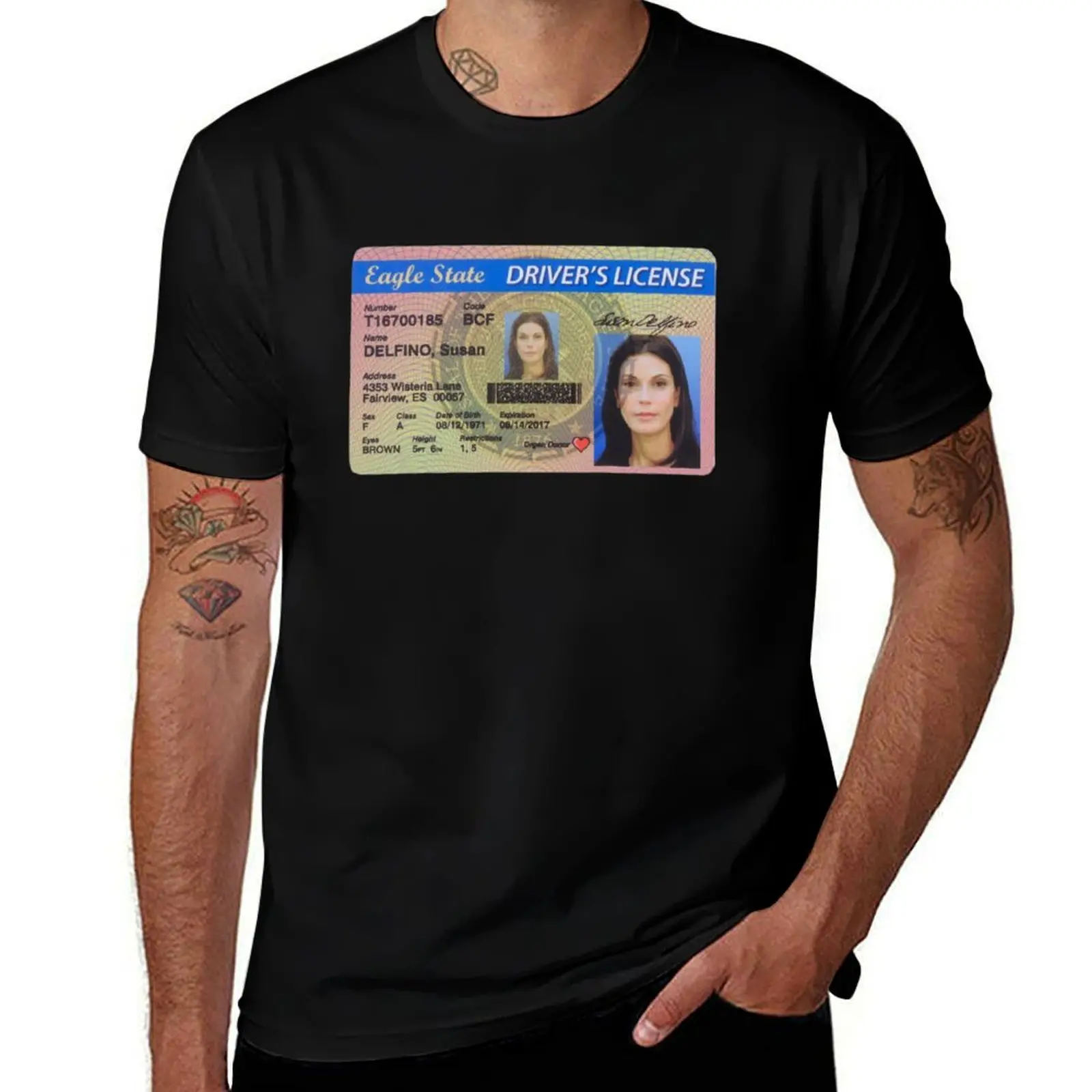 

Susan (desperate housewives) driver's license T-Shirt basketball graphic tees T-shirts oversize quick-drying men t shirts
