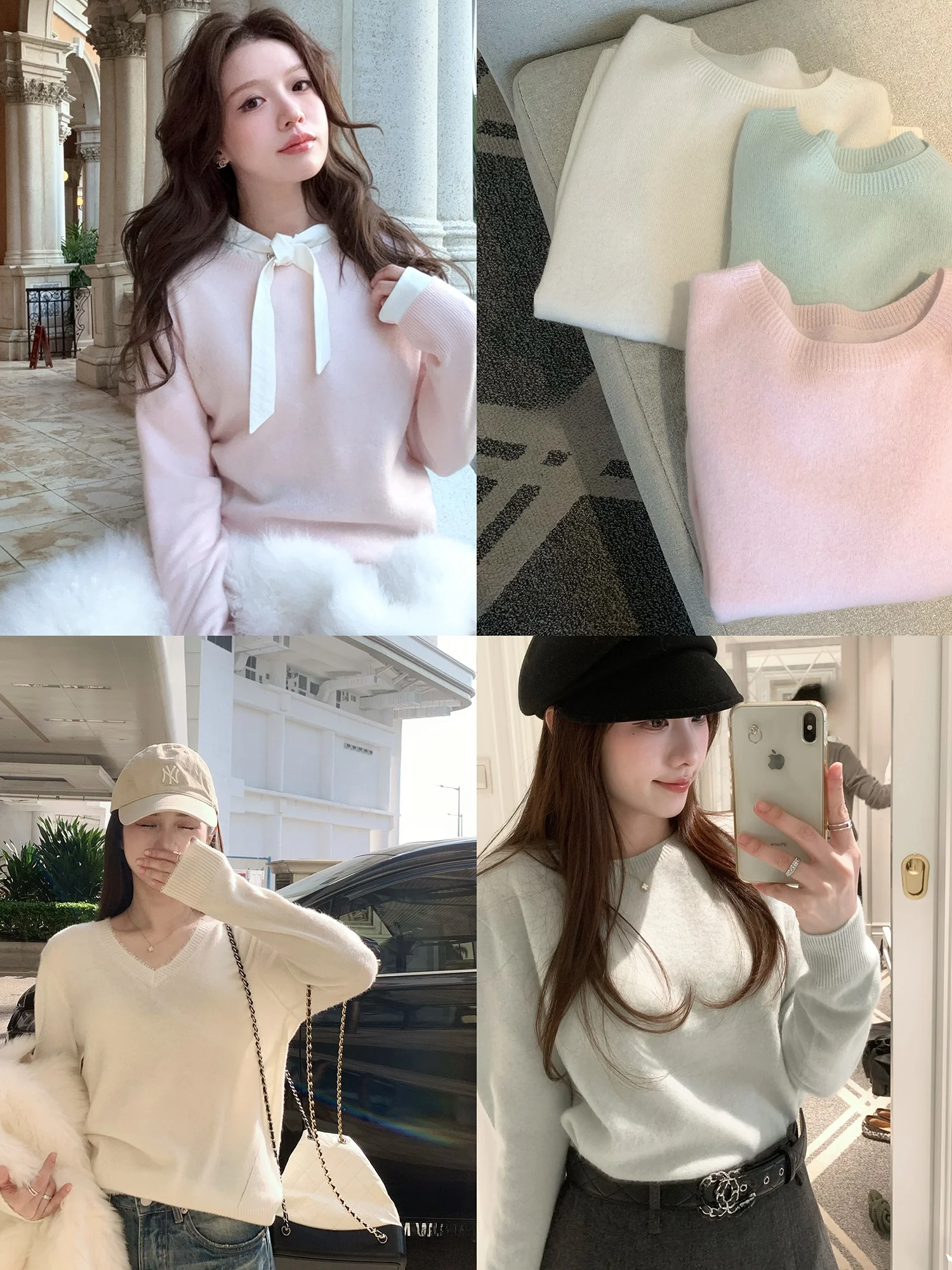 

Soft Gold Camere eepskin Long Sve Women's Knitted Sweater Inner Wear Outerwear Comfortable Warm Faionable Commute Sle