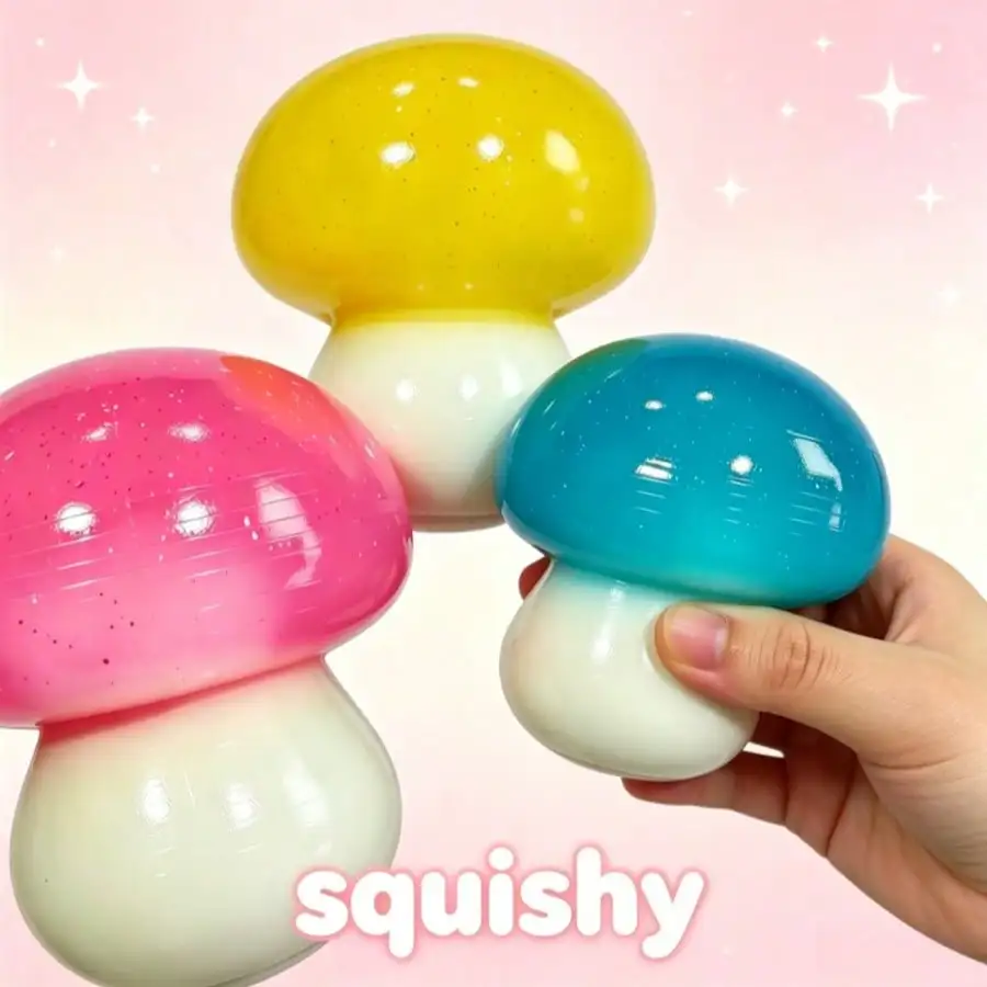 

Squishy Crystal Mushroom Squeeze Toy - Realistic Mushroom Squeeze Toy - Malt Mushroom Squeeze Toy - Pink Mushroom - Blue Mushroom - Yellow Mushroom - TPR Stress Relief Squeeze Toy - Cute Mushroom Squeeze Toy - Gift For Men - Gift For Women