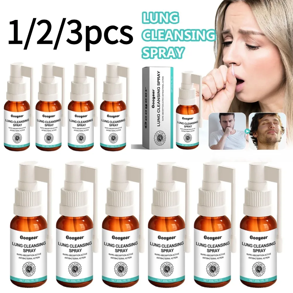 1/2/3 Uds. Spray de limpieza de pulmón a base de hierbas, potente soporte para pulmón, Spray limpio para fumar en la garganta, inflamación dolorosa, cuidado de la salud a base de hierbas