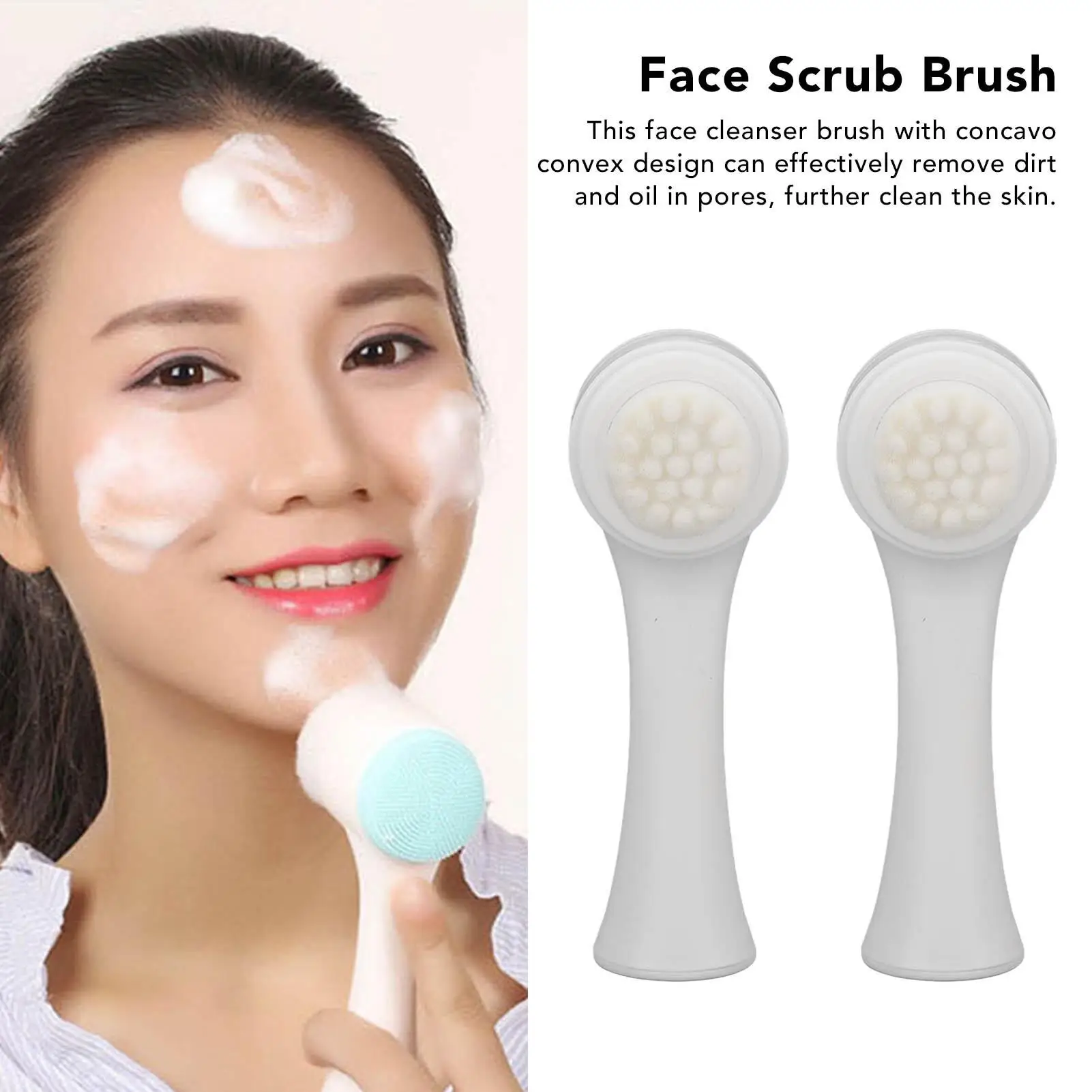 Brosse de lavage du visage en Silicone douce, outil de massage pour le nettoyage en profondeur et l'exfoliation de la peau