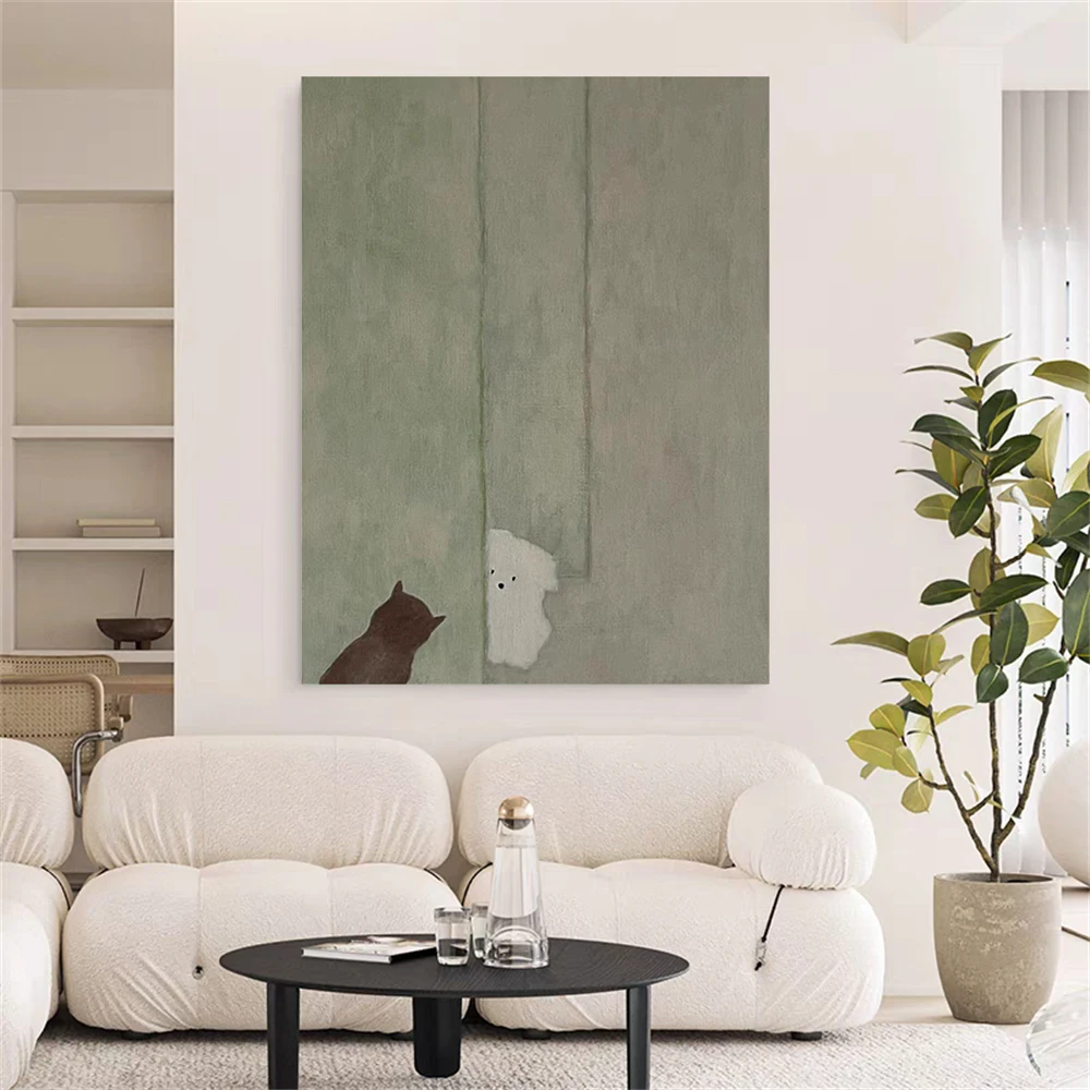 High Quality Real Handmade Oil Painting Decor Home Nordic Forest Landscape Wall Art Picture For Living Room Sofa Backrest Trim
