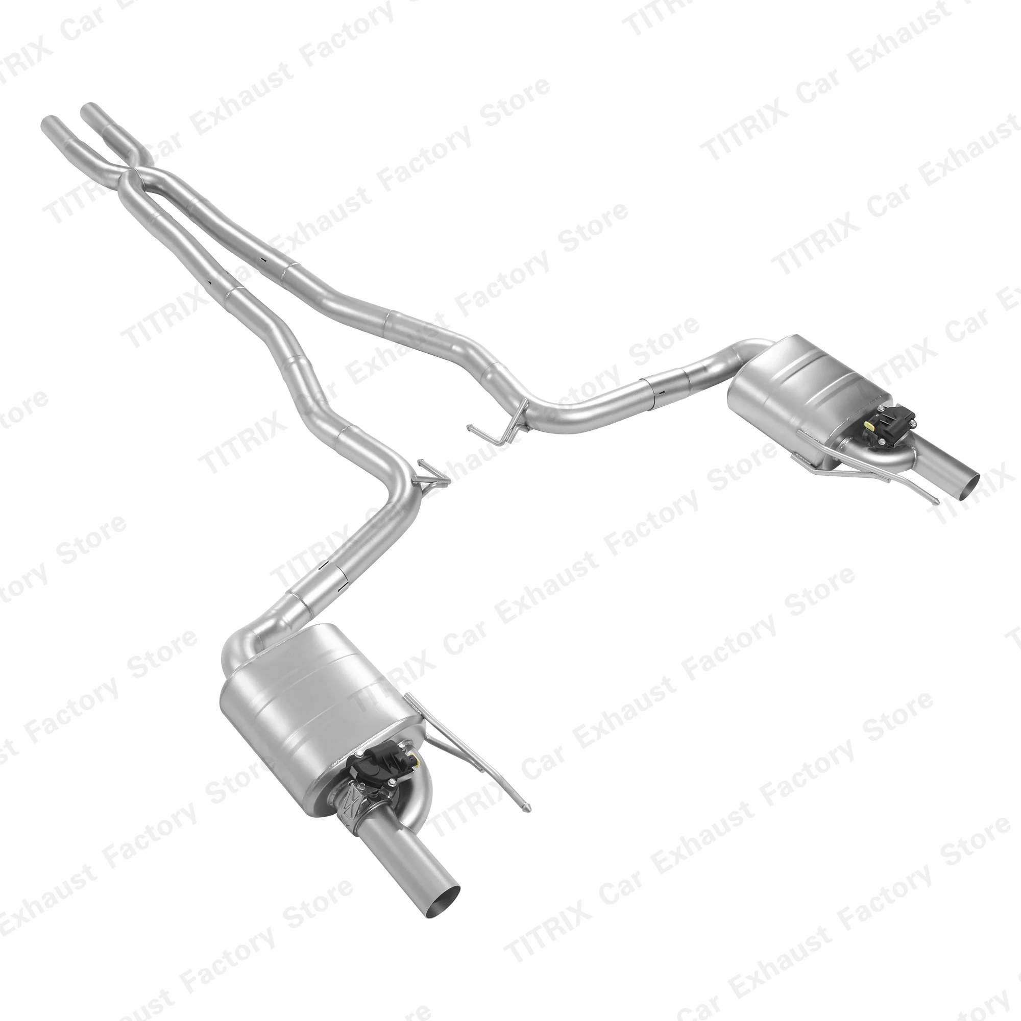 Car Catback Exhaust For Ford Mustang 5.0L 2017 Stainless Steel Catback Exhaust System With Electric Valve Muffler Auto Parts