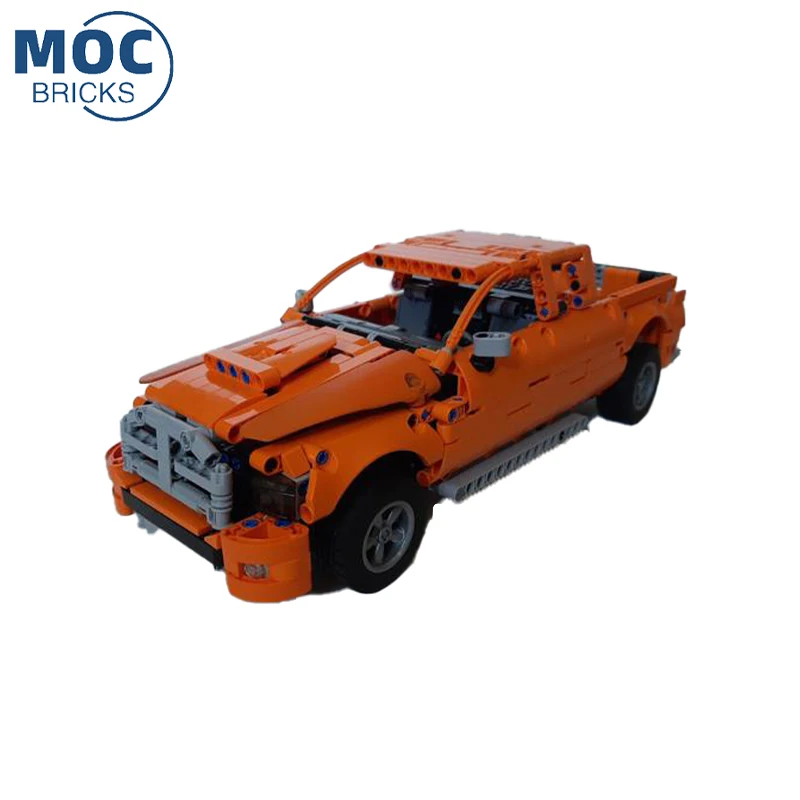 Super Car Series MOC Building Block Black Dodge Ram 1500, 3rd Vehicle Model DIY Assembly Bricks Children's Toy Xmas Puzzle Gifts