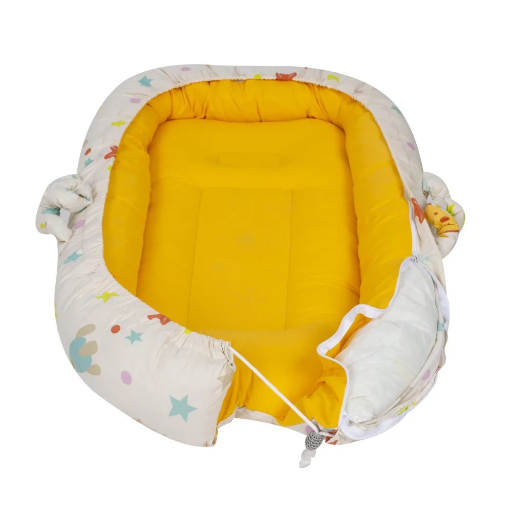 Creme-Farbige Mit Rakete Muster Mutter So Baby Bett