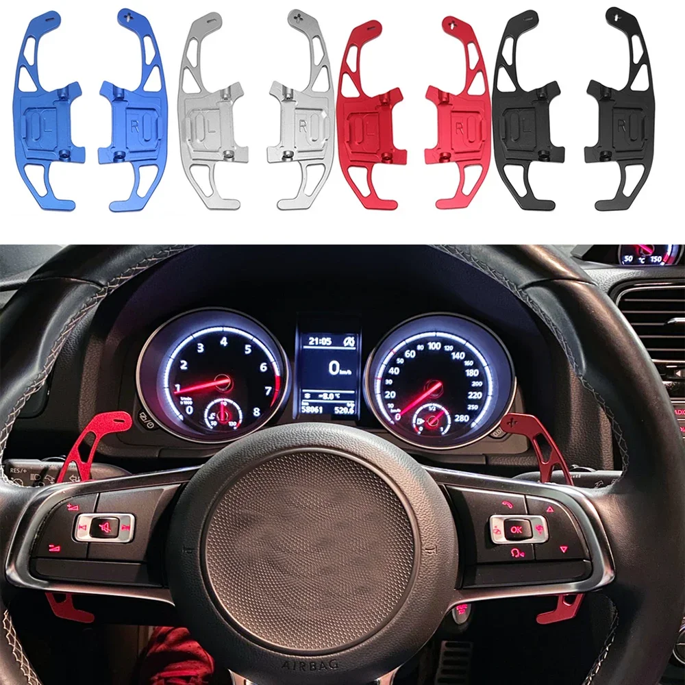 2P Car Steering Wheel Paddle Shift Extend Extension Shifter Aluminum For VW GOLF GTI R GTD GTE MK7 7 POLO GTI Scirocco 2014-2019