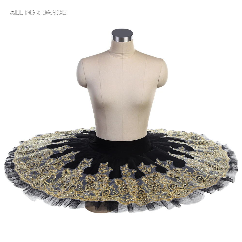 

BLL563 Black Pre-Professional Ballet Dance Tutu Skirts Practice Rehearsal Platter Tutus Adult Girls Ballerina Dancing Half Tutu