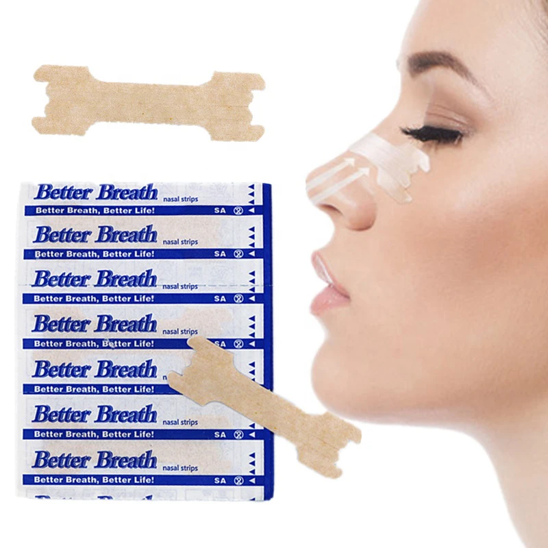 200Pcs Better Breath Nasal Strips Anti Snoring Patches Easy Good Sleep Breathe Right Better Nose Patch Stop Snoring Health Care