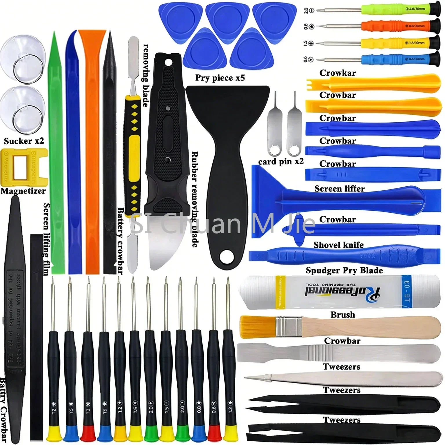 Professional Mobile Phone Repair Tool Kit, Precision Screwdriver Set for iPhone Android, Multi-Function Disassembly Opening Tool