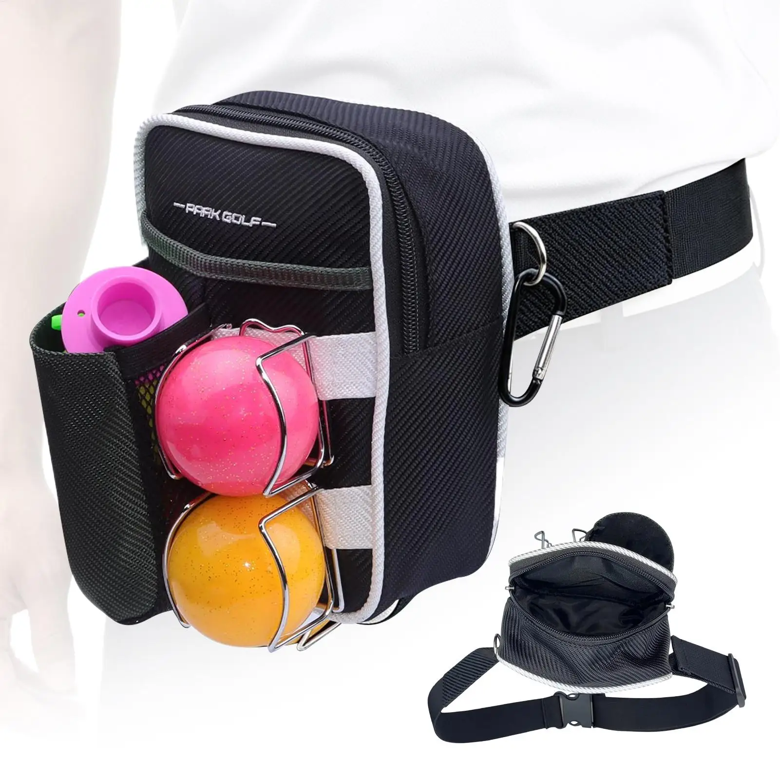 Golf Fanny Pack Waterproof Golfing Travel Waist Bag Golf Ball Tee Carry Pouch for Men Beginners Kids Amateur Golfers Outdoor