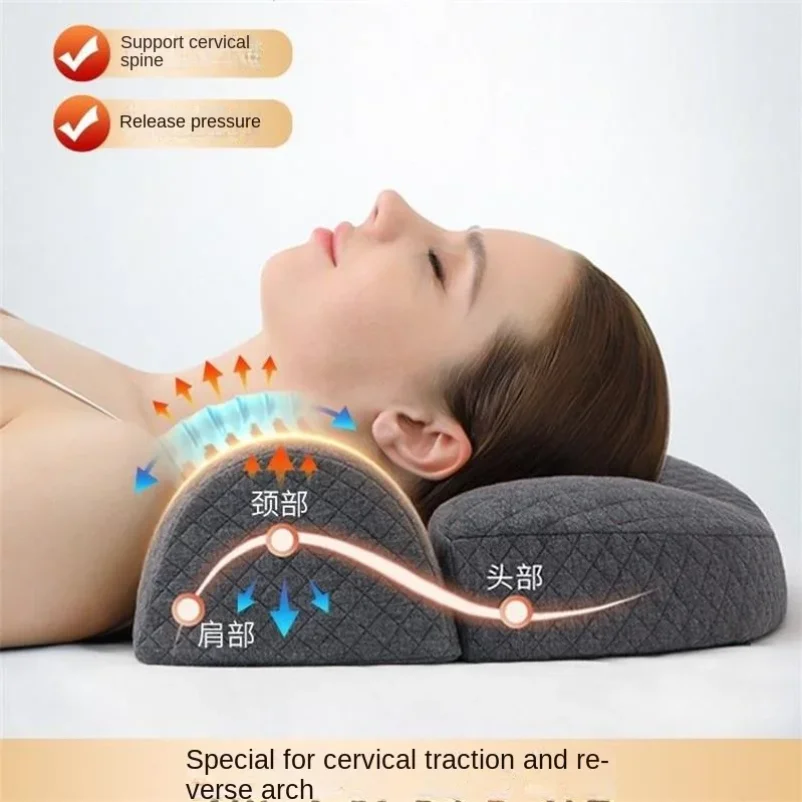 

traction neck pillow, slow rebound memory pillow, sleep friendly neck pillow, sleep pillow, body pillow, bedding, home pillow