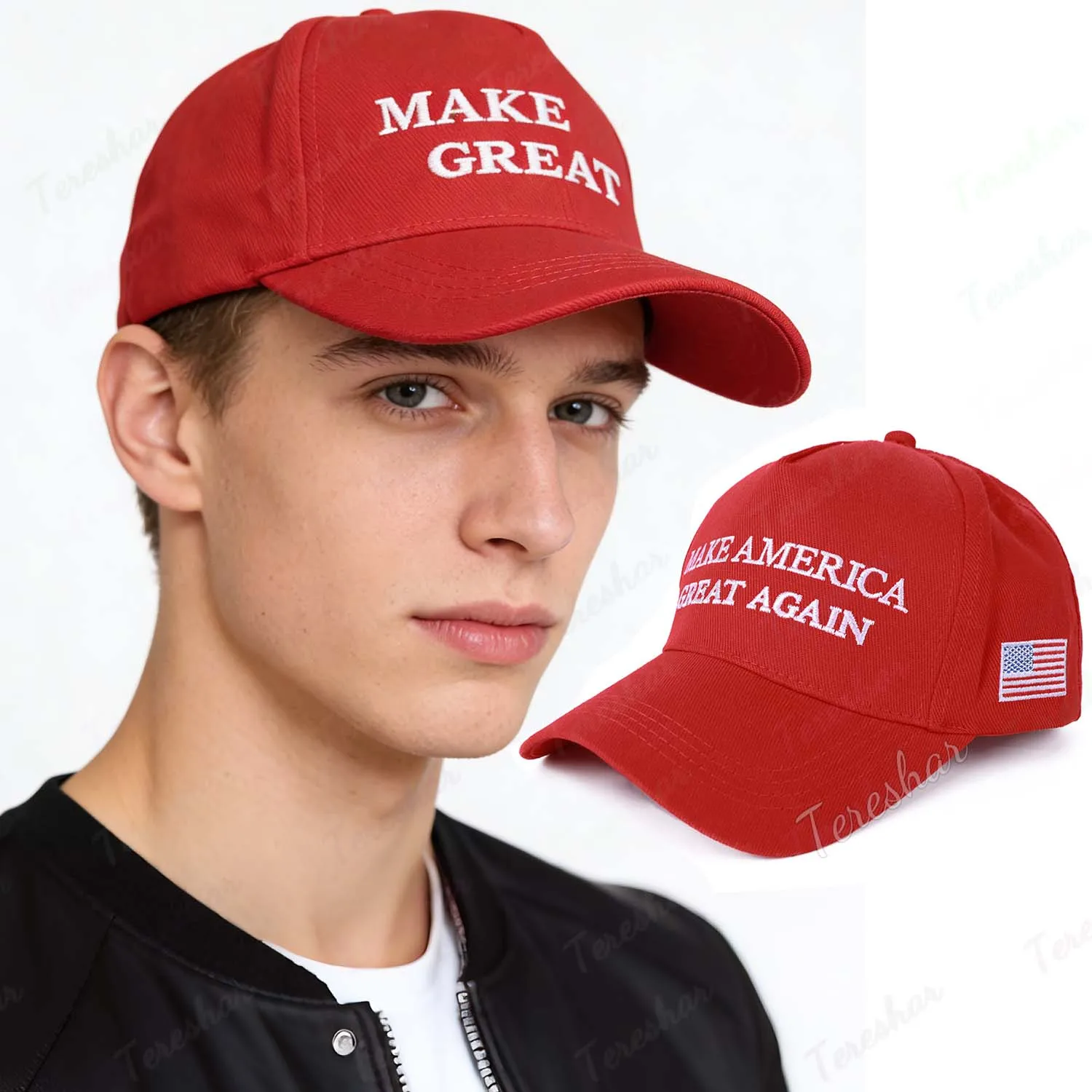 Gorra de Béisbol Sintética para las Cuatro Estaciones, Color Rojo Elegante, Versátil, Estilo Europeo y Americano