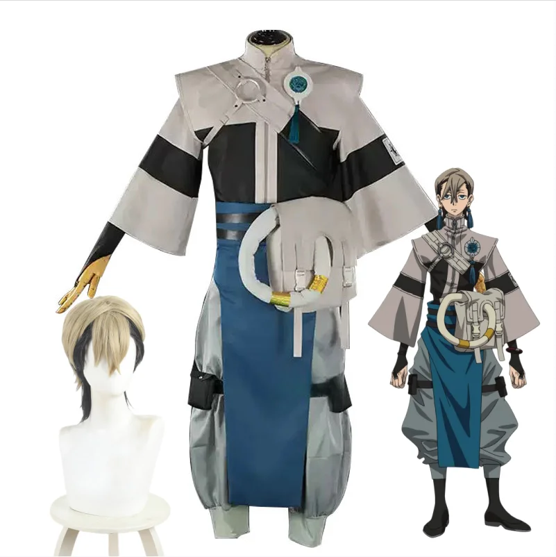 

Gachiakuta Zanka Nijiku Cosplay Costume - Costume Set for Anime Style Battle Attire with Hair Accessories for Halloween Costume