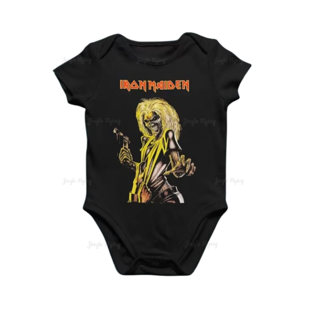 Trooper Invasion Of Rarities Album Eddie Soldier Heavy Metal Band Art Baby Romper Clothes Baby Onesie Set