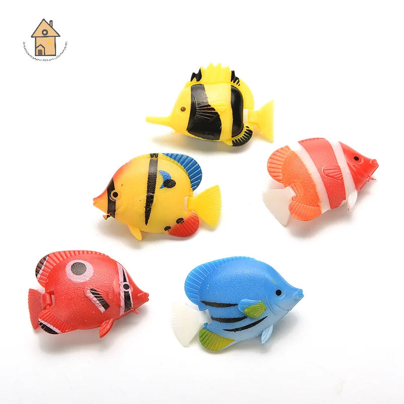 1pc Aquarium Tank Plastic Artificial Swimming Fake Fish Floating Pet Decor Ornaments Aquarium Tank Sea Life Model