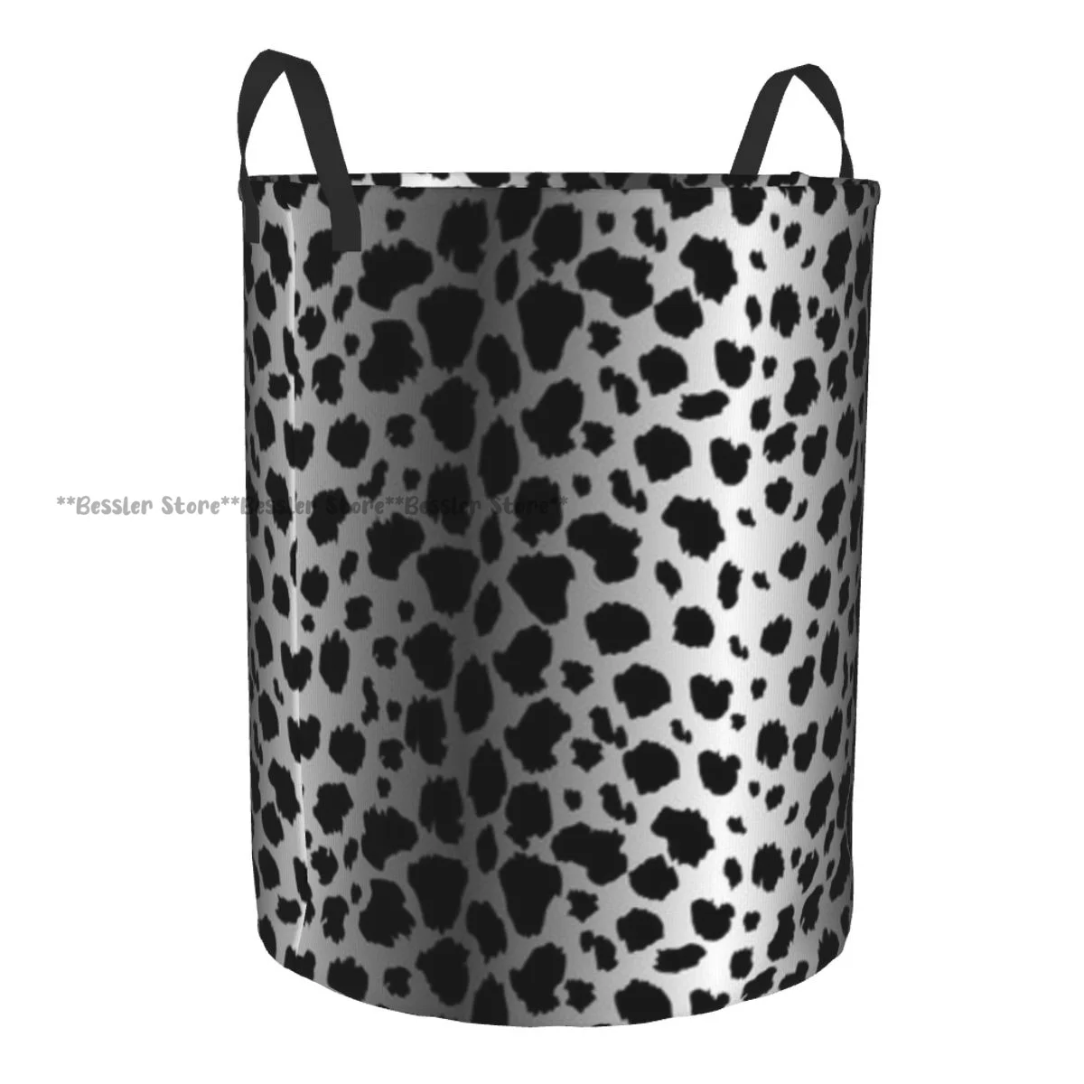 Leopard Fashion Background Waterproof Storage Bag Household Dirty Laundry Basket Folding Clothes Organizer