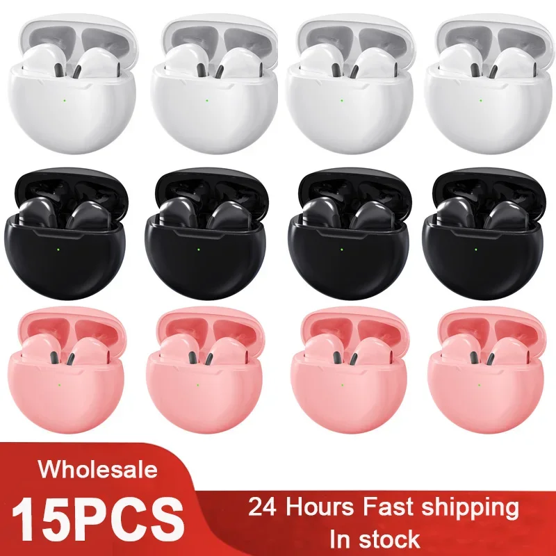 

Bluetooth Pro 6/15 Pieces Tws Wireless Headphones Earphone 5.0 Stereo Headset Earbuds Pro6 Mini with Microphone Wholesale