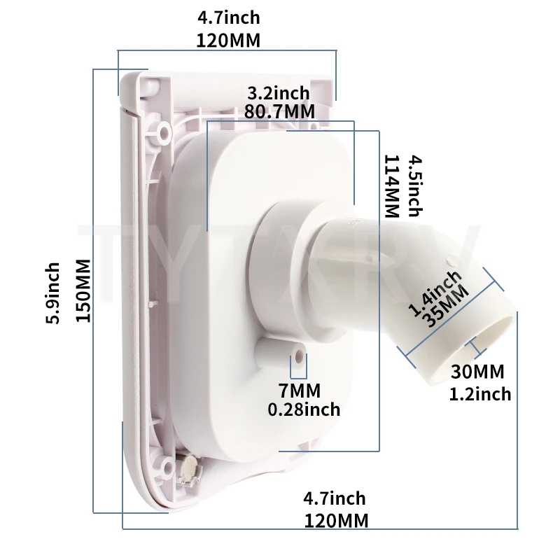 OEM ملحقات التخييم الجاذبية مربع الأبيض يفقس وعرة مانعة للتسرب الجاذبية مدخل المياه #6