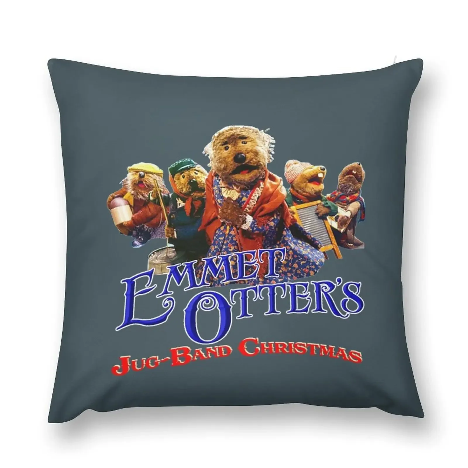 Emmet Otters Jug Band Christmas Throw Pillow Cushion Covers For Living Room christmas pillowcases pillow