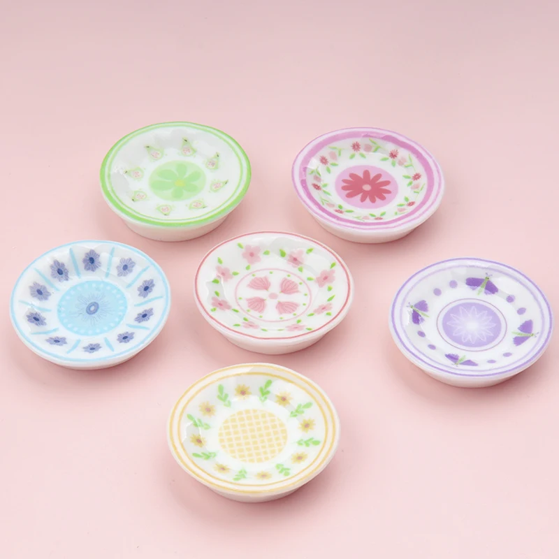 10/100pcs Kawaii Simulation Retro Flower Plate Resin Dollhouse Cabochon Fit Phone Decor DIY Hairpin Scrapbooking