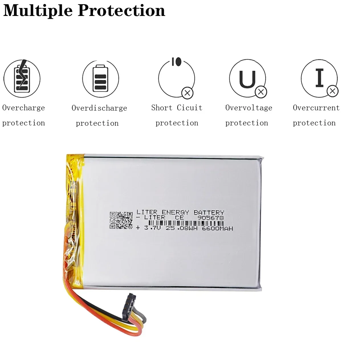 Lithium Polymer Battery 905678 3.7V 6600mAh For Open source console AYN Odin Pro Game machine battery