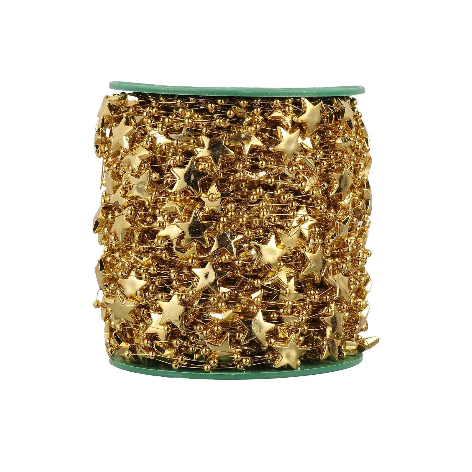 

1 Roll Bright Pentagram Bead Chain Ribbon Long Lasting Gift Wrap Ribbon Wedding Party Valentine Decor Bead Chain