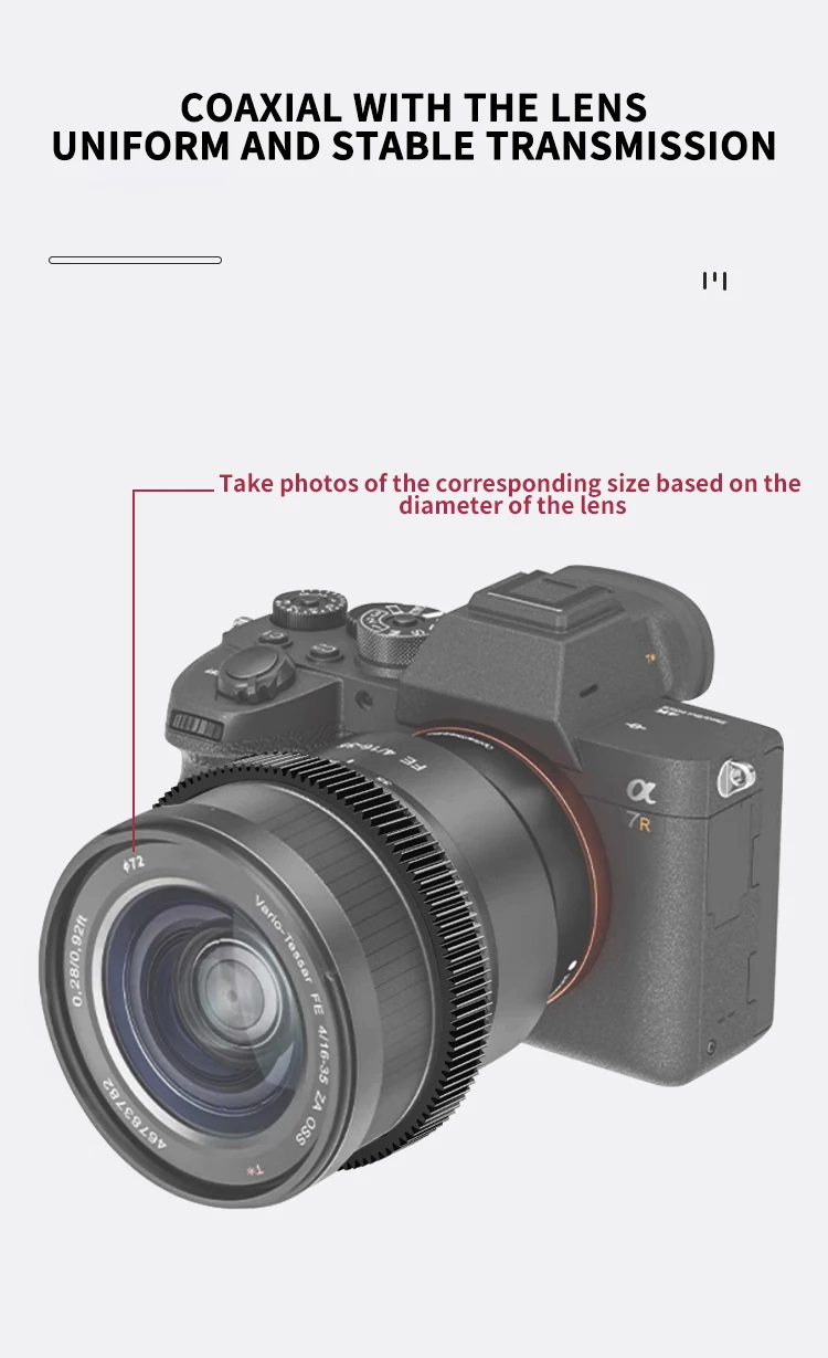 Nahtloser Fokus-Zahnradring, 360-Grad-Drehung, Follow-Focus-Ring, 46 mm–80 mm, für SLR DSLR-Kamera-Zubehör für SONY CANON NIKON Kamera – Detail 6