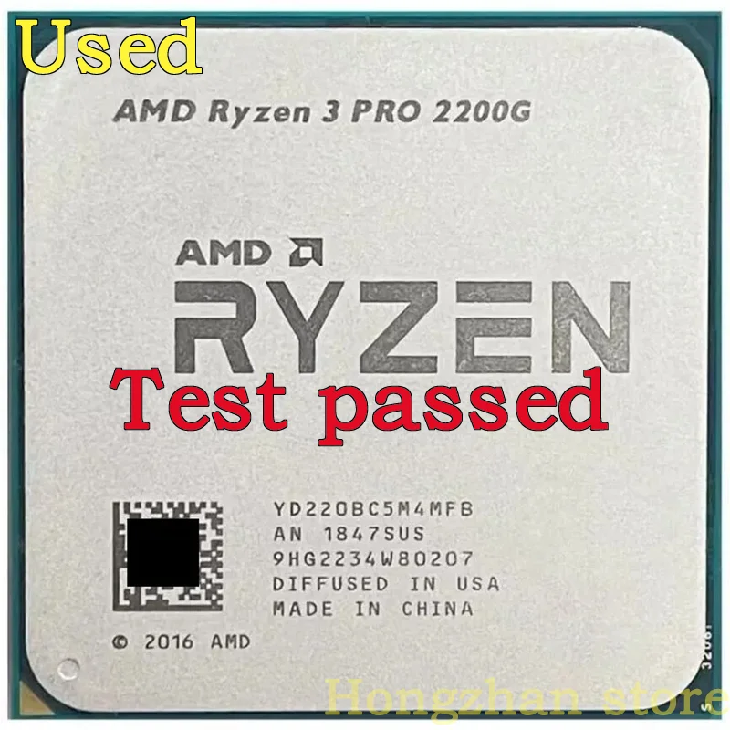 AMD Ryzen 3 2200G R3 2200G 3.5 GHz Quad-Core Quad-Thread CPU Processor YD2200C5M4MFB Socket AM4