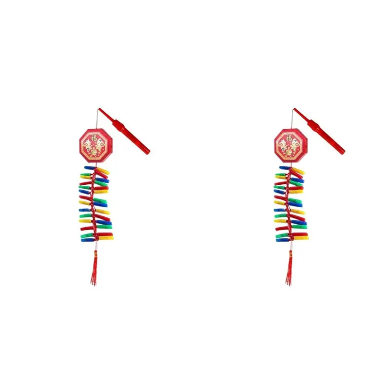 2025 Trend 2X Electronic Handheld Firecracker Decoration With Sound Oriental Pendant Traditional Chinese