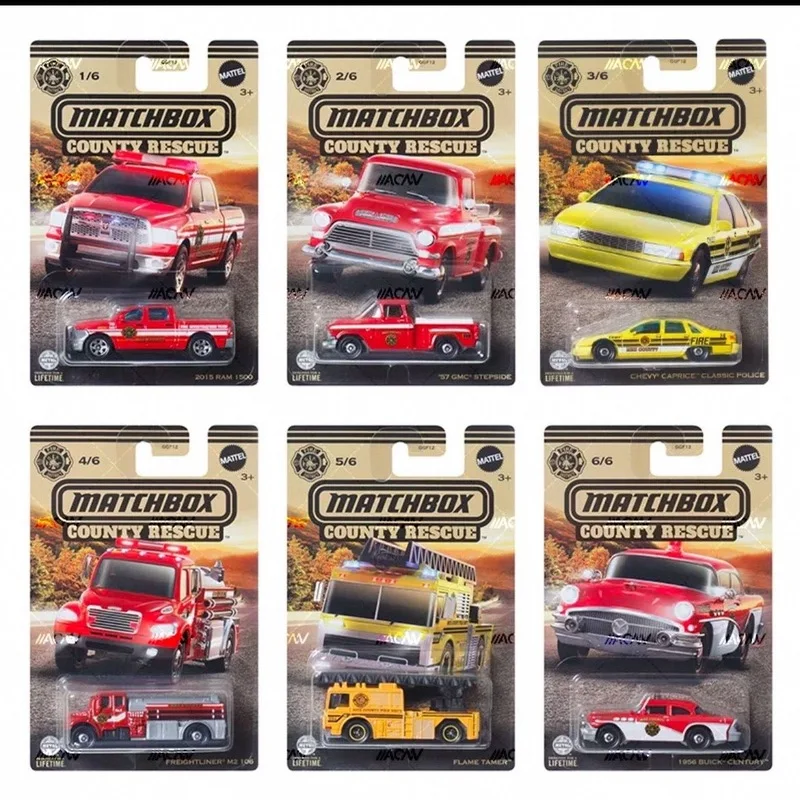 

Genuine Matchbox GGF12 Rescue Police Car Kit Dodge Ram GMC Ford Buick 1:64 Model Diecast Alloy Car Ornament Toy Gift In Stock