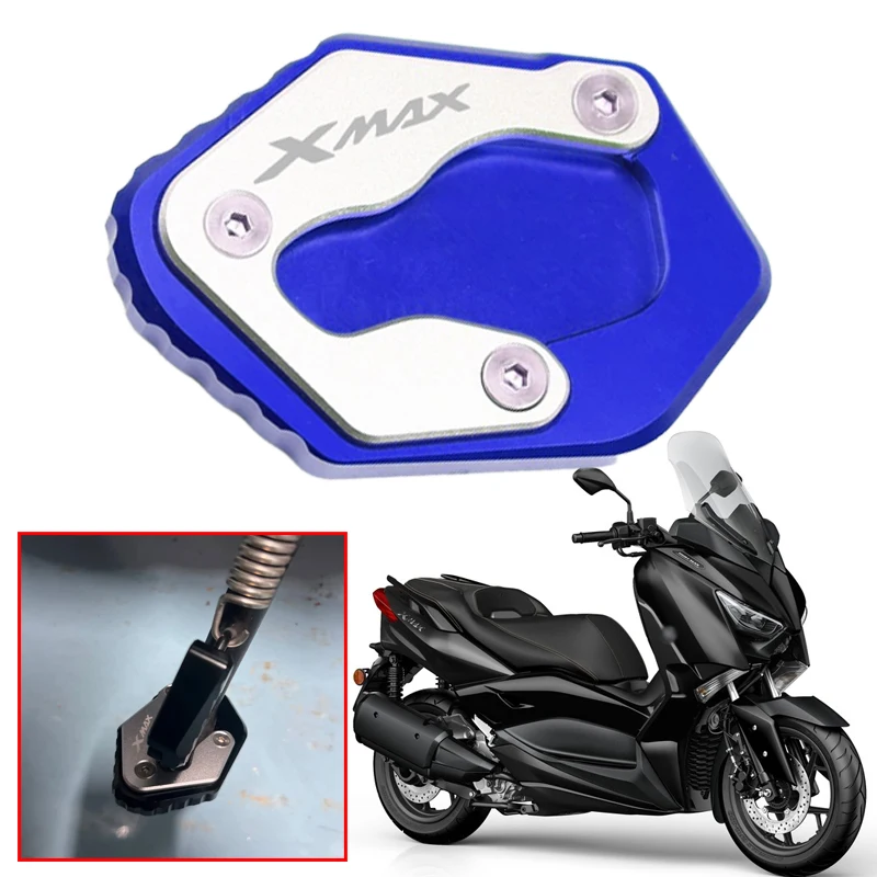 

XMAX 125 250 300 Motorcycles Foot Side Stand CNC Plate Kickstand Extension Fit For Yamaha XMAX125 XMAX250 XMAX300 2018 2019 2020