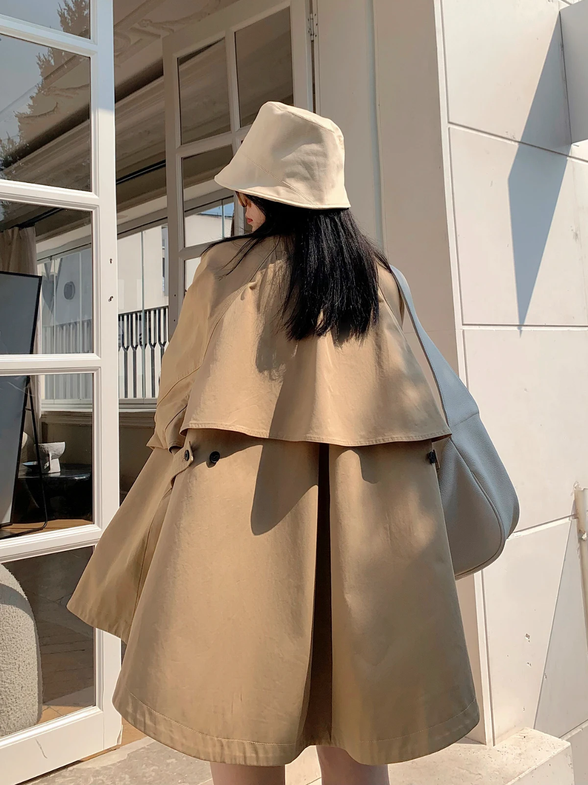 

Женская куртка TWINS с воротником-стойкой, весна 2025, повседневная, в корейском стиле, регулируемая, хлопок 100%, длинный рукав