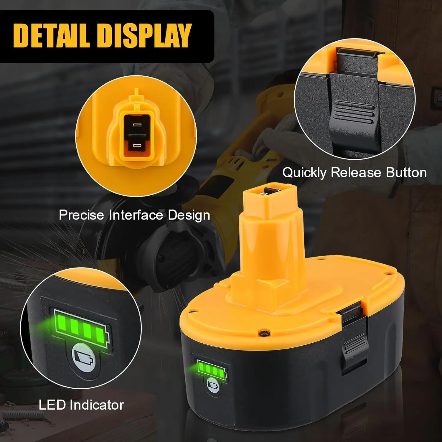 2 قطعة فانون DC9096 6.0Ah 18 فولت بطارية ليثيوم استبدال لديوالت DC9098 DC9099 DW9095 DW996 DW9098 DE9038 أداة لاسلكية بطارية دبوس